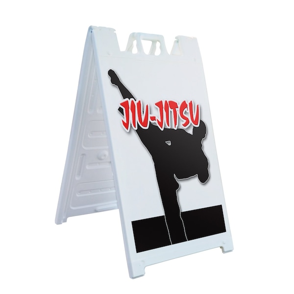 Signmission Jiu-jitsu, A-Frame & 2 Decals Installed, Heavy-Duty Plastic Frame SBHD-D-2436-Jiu-jitsu - main