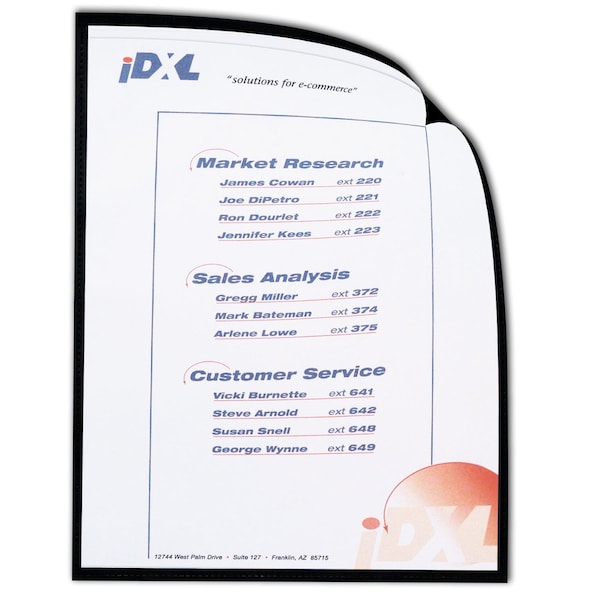 C-Line Products 8-1/2" x 11" Cubicle Keepers Display Pockets for Metal Surfaces, 2/PK, 12PK/BX, 5BX/CT 37911-BX - main