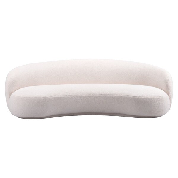 Homeroots 93" Cream Fabric Sofa 574004 - main