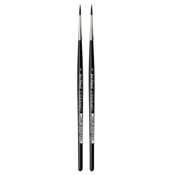 Da Vinci CASANEO Brush, Extra Soft Synthetic, Watercolor & Acrylic, Round, Series 5598, Size 3, 2PK VA-5598_3 - main