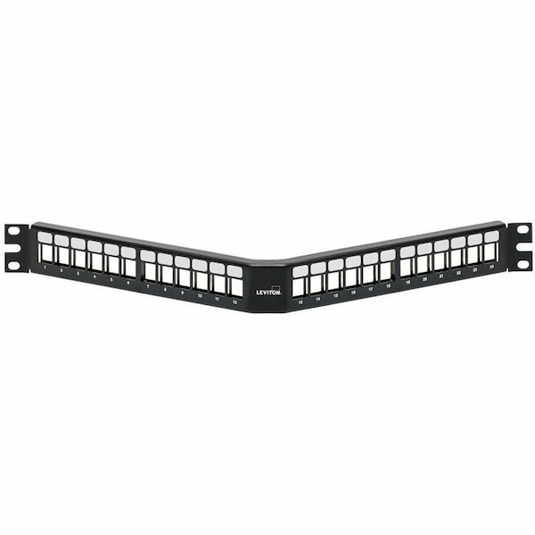 Leviton 24-Port Panel Unloaded Accepts, All Quickport Snap-In Modules 49256-H24 - main