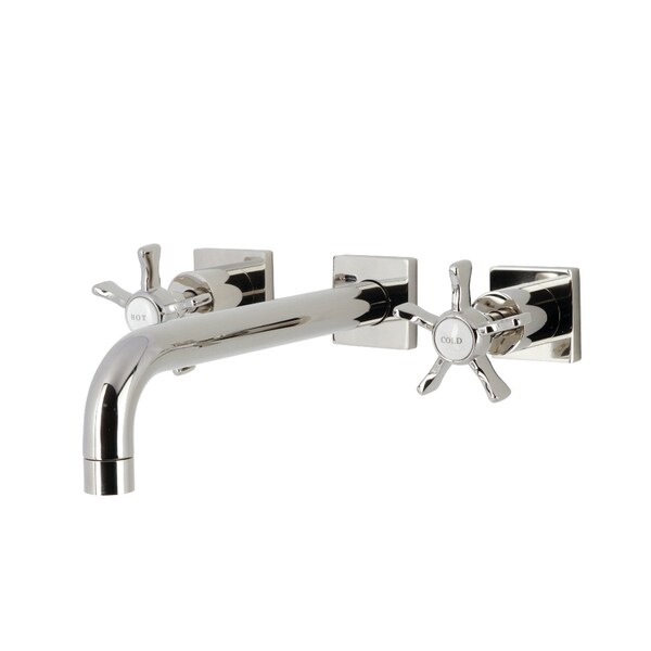 Kingston Brass Two-Handle Wall Mount Tub Faucet, Polished Nickel KS6026NX - main