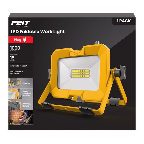 Feit Electric Feit 1000 lm LED Corded Stand H or Scissor Folding Worklight WORK1000PLUGSCI - main