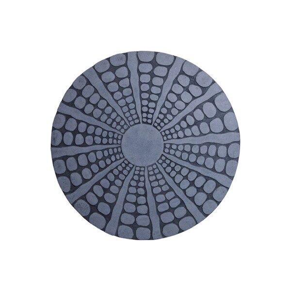 Homeroots 28" X 28" Gray Sandstone Round Wall Decor 274926 - main