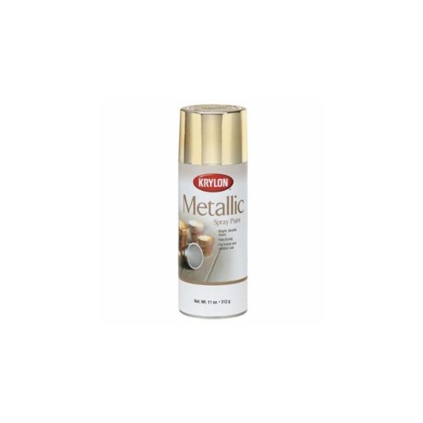 Krylon Industrial Metallic Paint, 11 oz Fill, Aerosol Can, Bright Gold, 6PK 425-K01701A77 - main