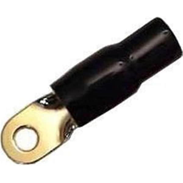 Doomsday 8 Gauge Ring Terminal Gold - Black Sleeve DO601817 - main