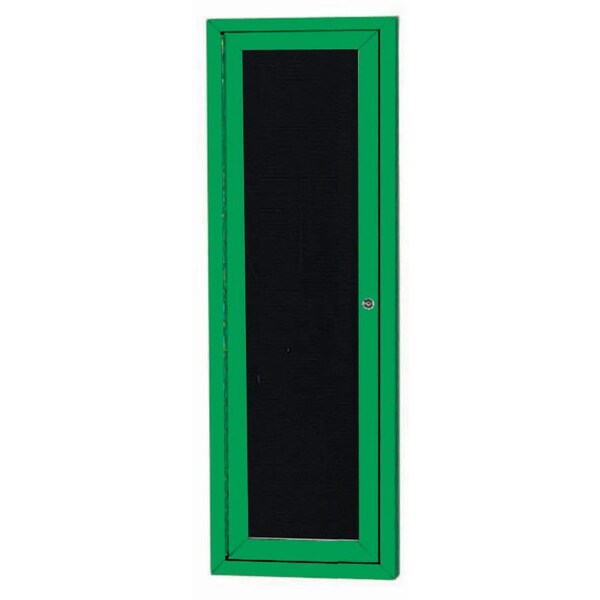 Aarco Enclosed Letter Board Directory w/ Powder Coated Green Aluminum Frame, 36''Hx12''W, 1 Door ADC3612G - main