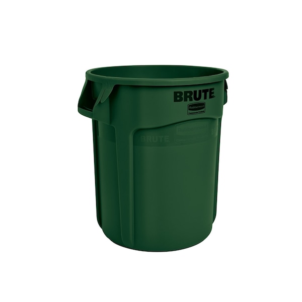 Rubbermaid Commercial BRUTE 20 gal Round Heavy Duty Plastic Can, Dark Green, None, Plastic, Not Applicable FG262000DGRN - main
