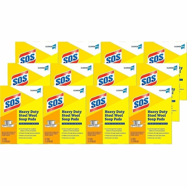 Clorox S.O.S Steel Wool Soap Pad, 180PK 88320CT - main