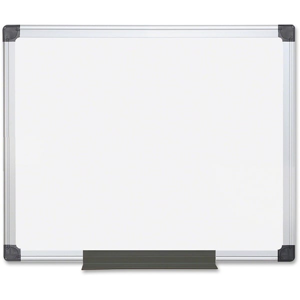 Mastervision Dry Erase Board, Melamine, 23 39/64 in, 35 13/32 in, Aluminum Frame, White, Matte MA0312170MV - main