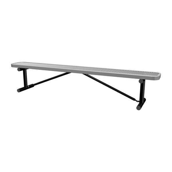 Leisure Craft Portable, Bench w/o Back, 8ft., Gray B8XPP-GRAY - main