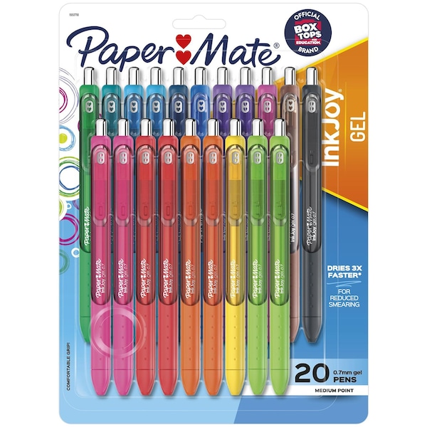 Paper Mate InkJoy Gel Pens, Medium Point (0.7mm), Assorted, 20PK 1951718 - main