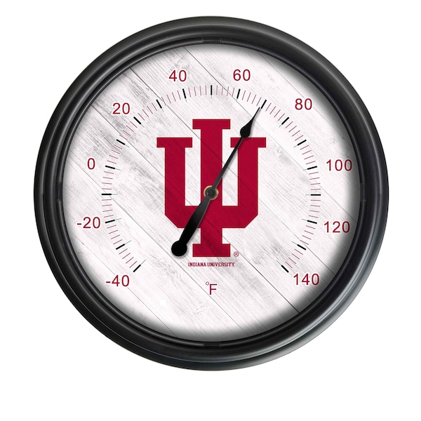Holland Bar Stool Co Indiana University Indoor/Outdoor LED Thermometer ODThrm14BK-08IndnaU - main