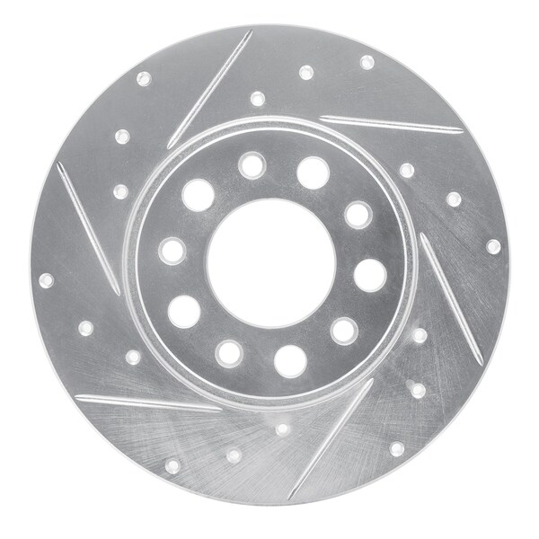 Dynamic Friction Co DFC Brake Rotor - Drilled and Slotted - Silver 631-42014L - main
