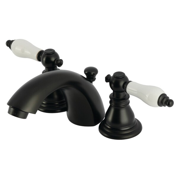 Kingston Brass Mini-Widespread Bathroom Faucet with Pop-Up Drain, Matte Black KB950APL - main