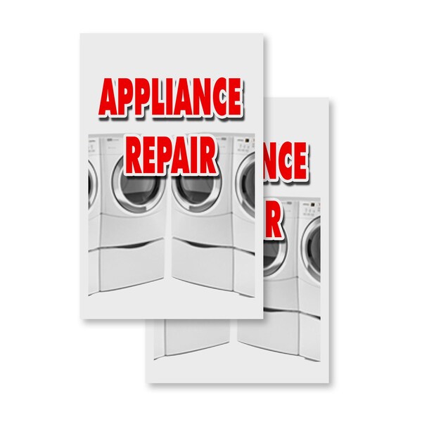 Signmission Appliance Repair, Vinyl Decals Only 24 Inch x 36 Inch, Vinyl Decal, 2PK DSB-2436-2PACK-Appliance Repair - main