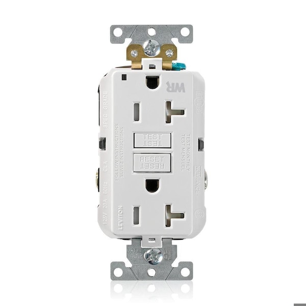 Leviton SmartlockPro GFCI 20A WR/TR/PI White G5362-WTW - main