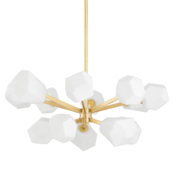 Hudson Valley Lighting Pembrooke & Ives X Tring 13 Light Chandelier 35.25 In. Aged Brass PI1894813-AGB - main