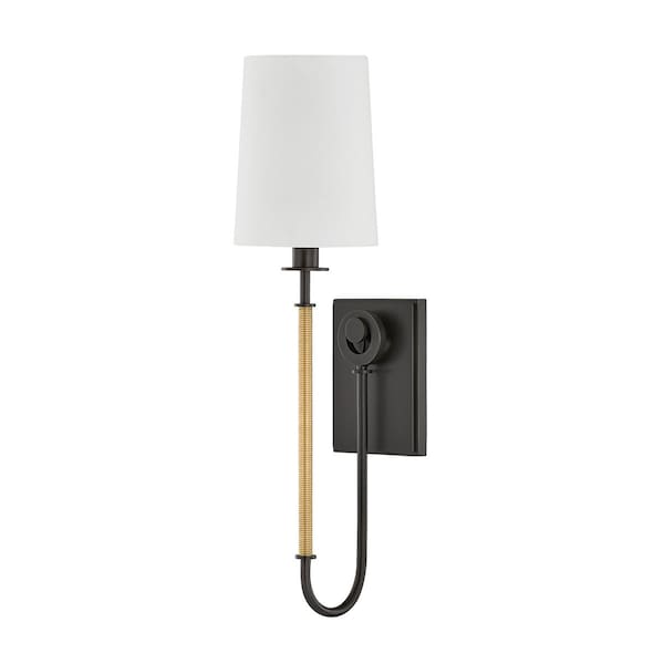 Hudson Valley Lighting Glenmont 5.25 in. Wall Sconce in Aged Brass/Distressed Bronze 2071-AGB/DB - main