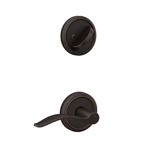 Schlage Residential Schlage Custom Pennant Lever with Indy Rose Interior Active Trim with 16680 Latch and 10269 FC59PEN716IND - main