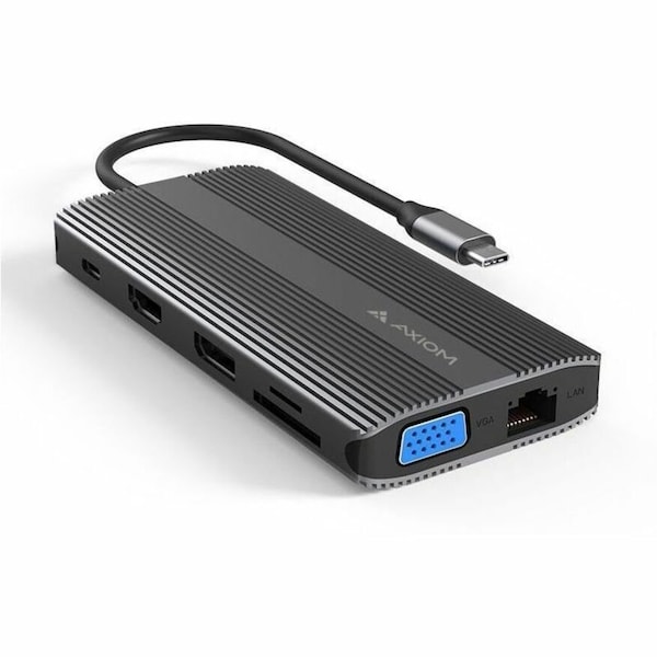 Axiom USB-C MULTIPORT HUB W/ 90W ADAPTER 12N1CHD90W-AX - main