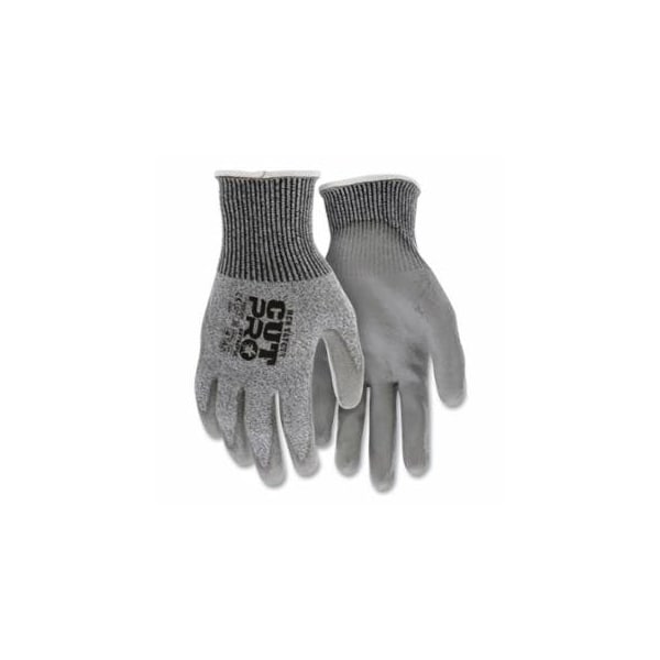 Mcr Safety CutPro 92752PU 13-ga HyperMax, PU Coated Gloves, Small, Salt-and-Pepper/Gray, 12PK 127-92752PUS - main