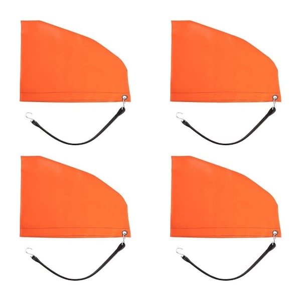 Mytee Products Orange 12in Turbo Saver Exhaust Cover & 21in Rubber Snap Tie w/ Hook, 4PK TSEC-12x4 - main
