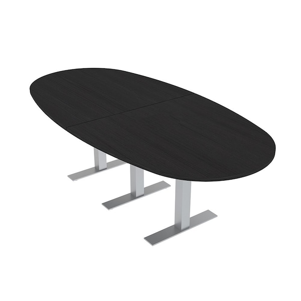 Skutchi Designs 8ft Conference Table With Power Unit | 8 Person Modular Boval Meeting Table | Harmony Series HAR-BOVL-48X96-T-U999ST19-NA - main