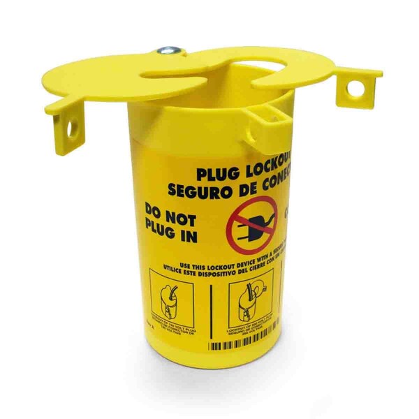 Brady 3-In-1 Plug Lockout Devices, 5.2 in. W x 3.47 in. Dia x 6.25 in. L x 3.47 in. D, 48PK PLO23-48 - main