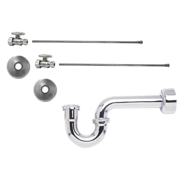 Mountain Plumbing Lavatory Kit - Brass Oval Handle 1/4 Turn Valve MT410-NL 1-1/4" in Matte Black MT4430-NL/MB - main
