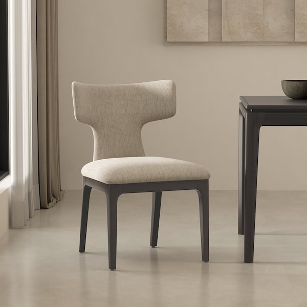 Manhattan Comfort Eloria Wood Chenille Side Chair in Taupe - Set of 2 DC1622-2 - main