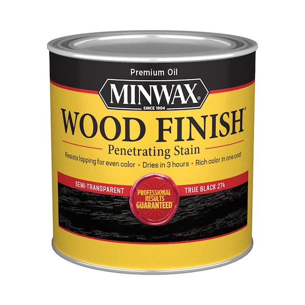 Minwax 1/2 Pt Minwax 22764 True Black Wood Finish Penetrating Oil-Based Wood Stain 22765 - main