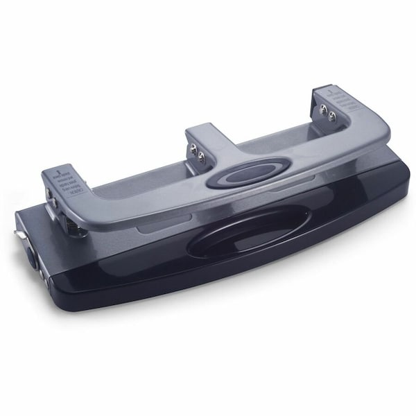 Oic Deluxe Standard 3hole Punch with Drawer, Silver OIC90102 - main