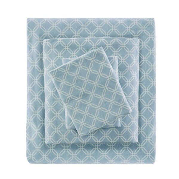 Imageware Systems True North - Sleep Philosophy Cozy Flannel Sheet Set, Blue Geo - Twin TN20-0245 - main