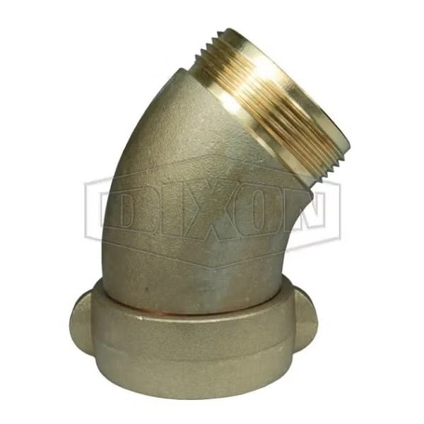 Dixon Angle and Suction Elbow, 2-1/2 in Nominal, Female NH NST x Male NH NST End Style, Brass, Domestic RSE90250F - main