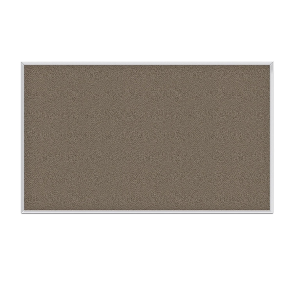 Ghent Fabric Bulletin Board, Satin Aluminum Frame, 18"H x 24"W, Taupe AT18F96 - main
