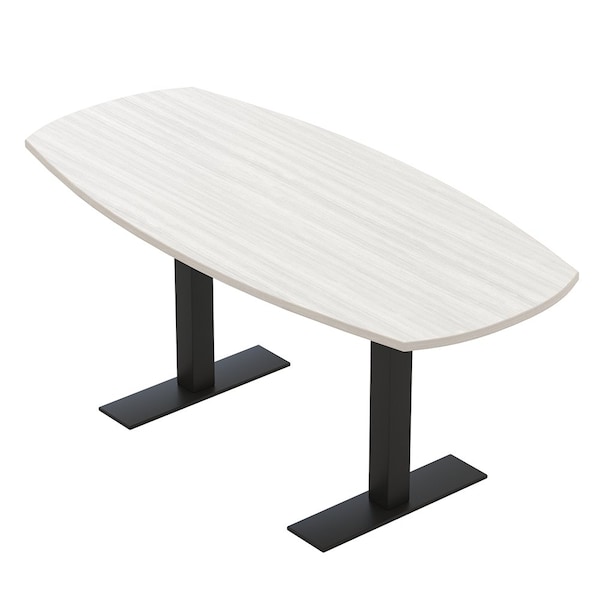 Skutchi Designs Arc Boat Conference Table With Power, 36 in W, 72 in L HAR-ABOT-36X72-T.BK-WA7976-NA - main