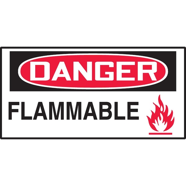 Accuform OSHA DANGER SAFETY LABEL FLAMMABLE LCHL174VSP - main