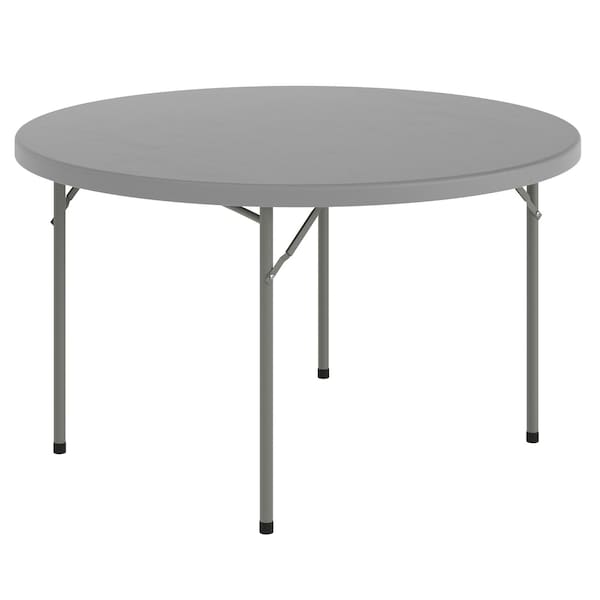 Flash Furniture Kathryn 4-Foot Round Granite Dark Gray Plastic Folding Table RB-48R-GY-GG - main