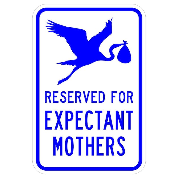 Sign Solutions Usa Parking Sign, 12 in W, Aluminum Sign, Blue DCS10DWT1218CUS00189 - main