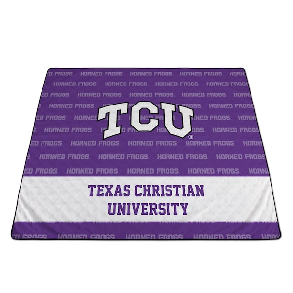 Picnic Time Family Of Brands NCAA TCU Horned Frogs Impresa Picnic Blanket - Lightweight Beach Blanket - Machine Washable 819-01-999-846-0 - main