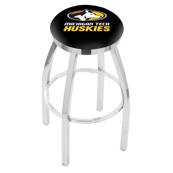 Holland Bar Stool Co 30" Chrome Michigan Tech Swivel Bar Stool, Accent Ring L8C2C30MITech - main