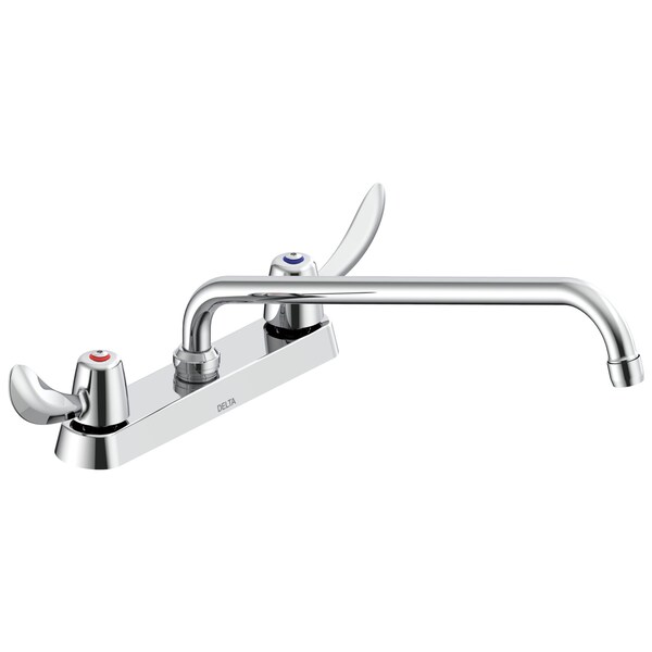 Delta Commercial 26C3 Two Handle 8 In Cast Deck-Mount Faucet In Chrome 26C3242-S8 - main