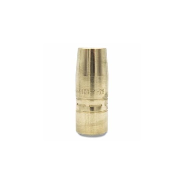 Bernard Air-Cooled Bore Nozzle, Standard-Duty, Slip-On, 3/4 in Bore, 1/8 in Recess, Tapered, Brass, 10PK 360-401-7-75 - main