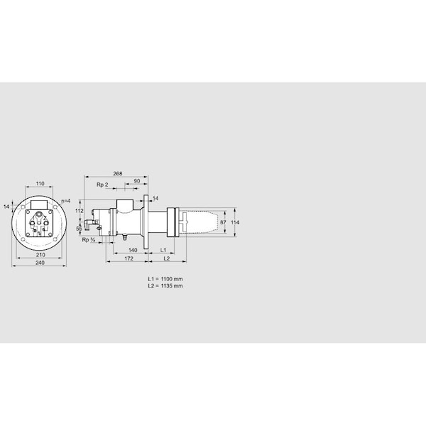 Honeywell Kromschroder Burner, BIC 80RB-1100/1135-6E KS84199383 - main