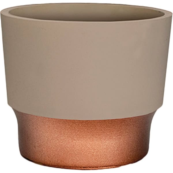 Hc Companies Sprite 3'' x 3'' x 2.5'' Resin Artisan Taupe Succulent Pot SSP03000E67 - main