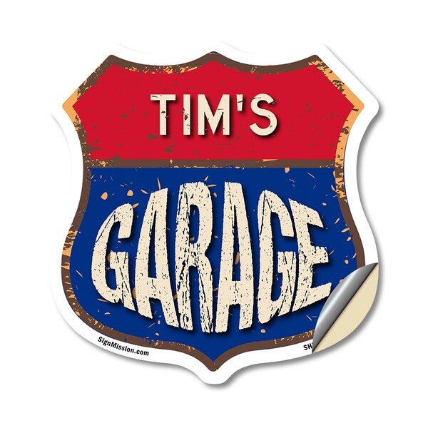 Signmission Tim's Garage, 12 Inch X 12 Inch, Vinyl Decal SHI-D-12-383-TIM - main