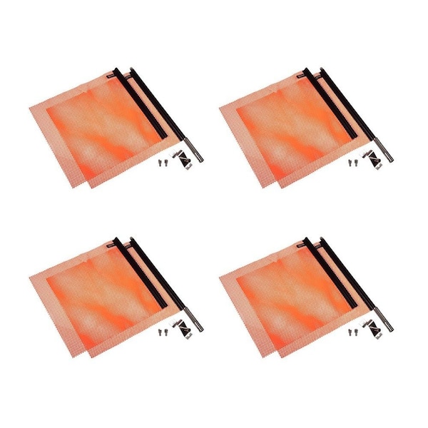 Mytee Products EZ Mount 18in x 18in Jersey Orange Mesh Safety Flag DOT Compliant, 4PK VMF-MK-ORANGEx4 - main