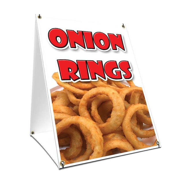Signmission Onion Rings, 24 Inch x 18 Inch A-frame Yard Sign, Plastic Sign SBC-1824-Onion Rings - main