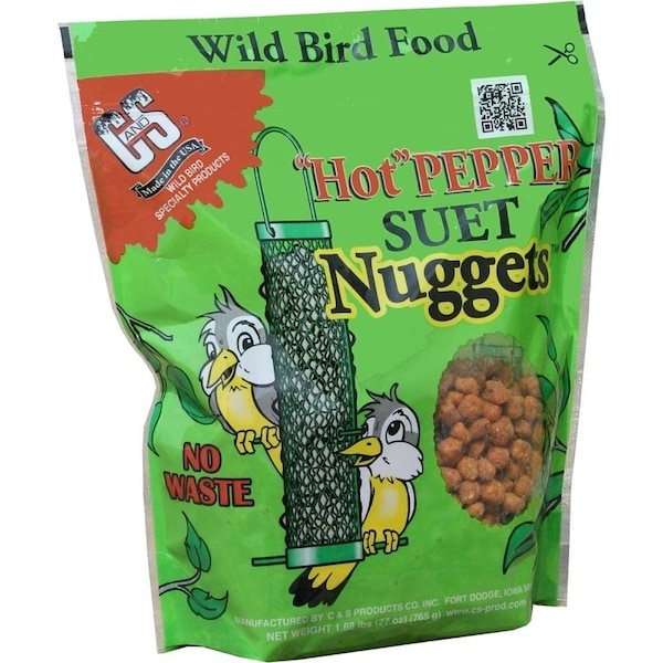 C&S Products Nuggets Bird Food, HighEnergy, Hot Pepper Flavor, 27 oz Bag CS06107 - main